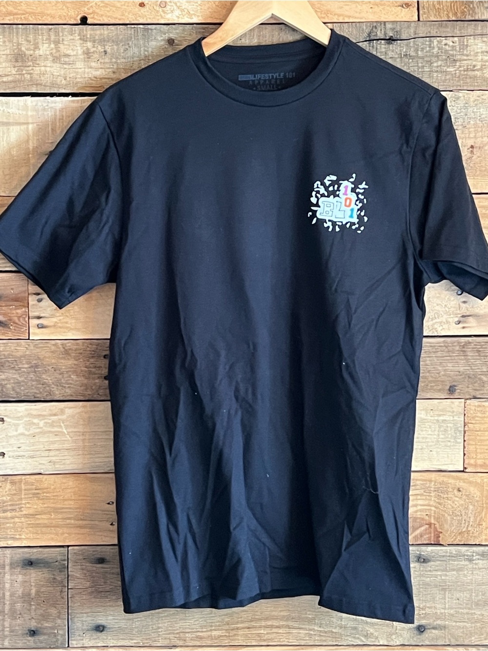 Men’s Black Baseball Lifestyle 101 Graphic Crewneck T-Shirt